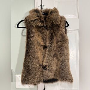 Ralph Lauren Genuine shearling fur Vest with Toggle Closures